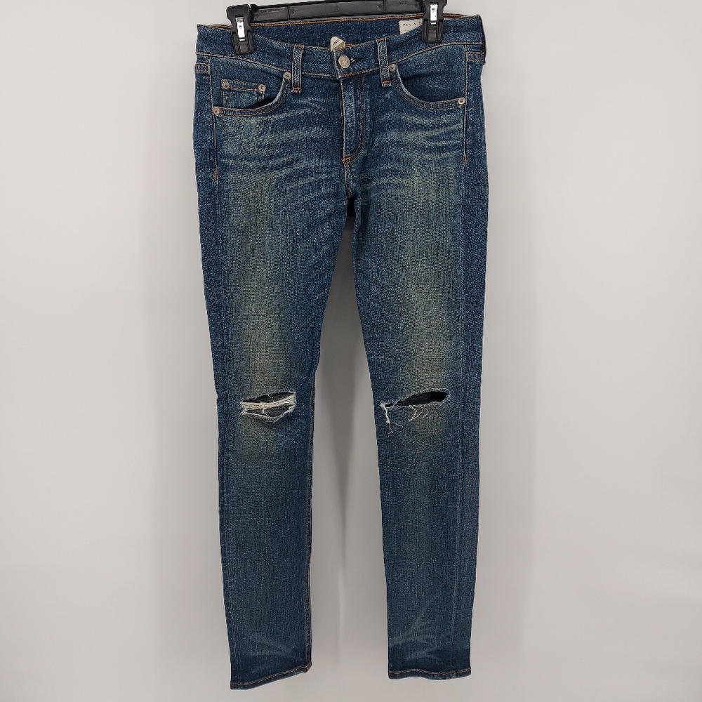rag & bone /JEAN Skinny in Little Five Destroyed Distressed Stretch Jeans 27